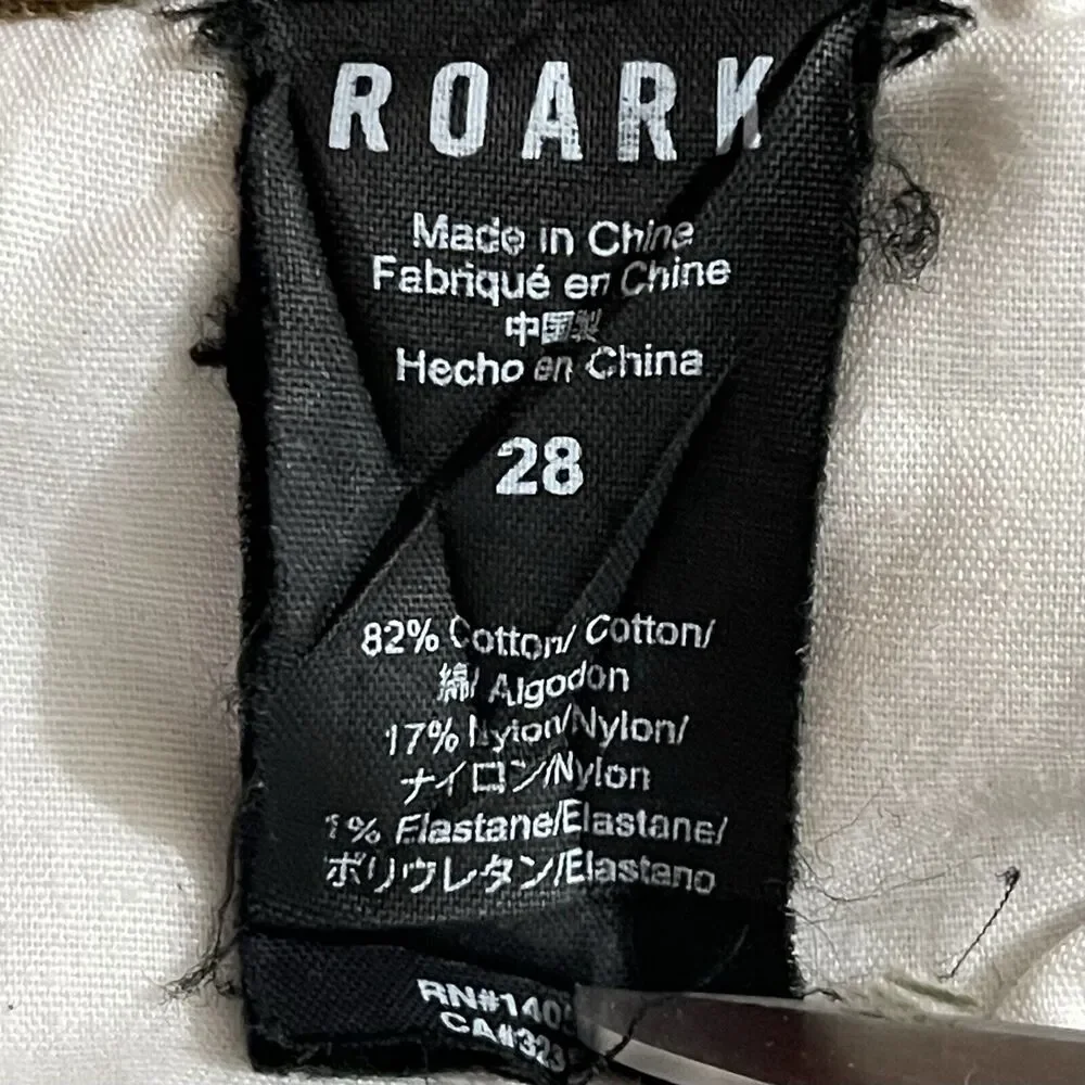 Roark Chino Pants Mens 28 Tan  Porter HD Straight Fit Stretch Travel Outdoor